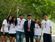 College Master and students from Hong Kong, Thailand, India, Korea, and China.